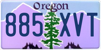 OR license plate 885XVT