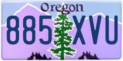 OR license plate 885XVU