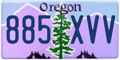 OR license plate 885XVV