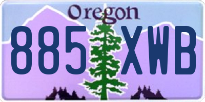 OR license plate 885XWB
