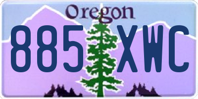 OR license plate 885XWC