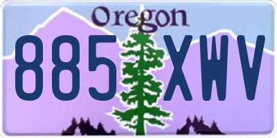 OR license plate 885XWV