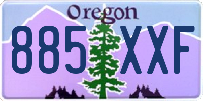 OR license plate 885XXF
