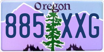 OR license plate 885XXG