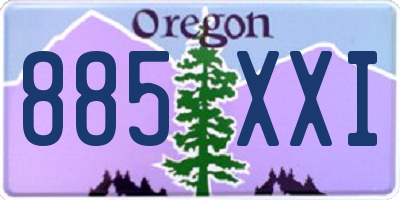 OR license plate 885XXI