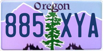 OR license plate 885XYA