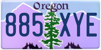 OR license plate 885XYE