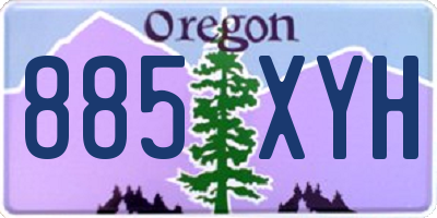 OR license plate 885XYH