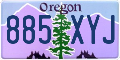 OR license plate 885XYJ