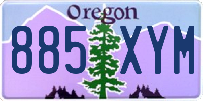 OR license plate 885XYM