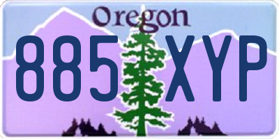 OR license plate 885XYP