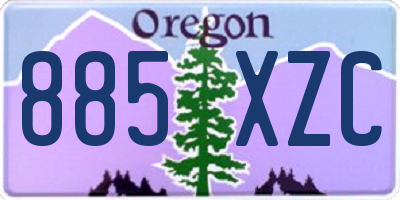 OR license plate 885XZC