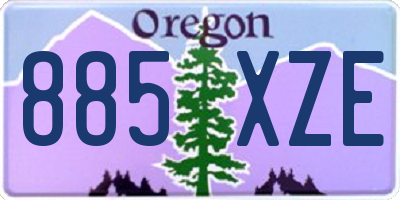 OR license plate 885XZE