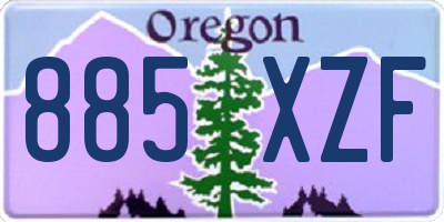 OR license plate 885XZF