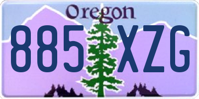 OR license plate 885XZG