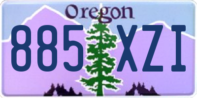 OR license plate 885XZI