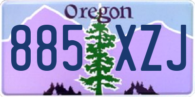 OR license plate 885XZJ