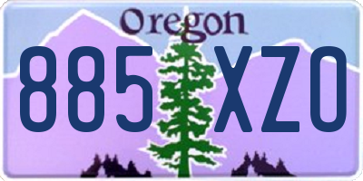 OR license plate 885XZO