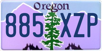 OR license plate 885XZP
