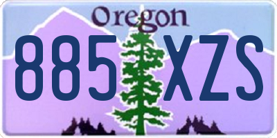 OR license plate 885XZS