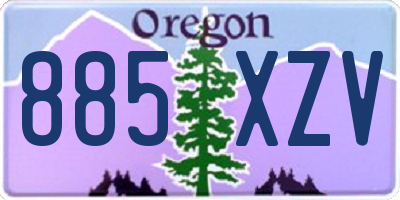 OR license plate 885XZV
