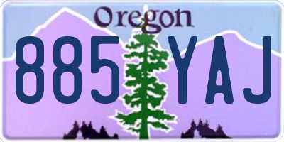 OR license plate 885YAJ