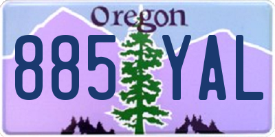 OR license plate 885YAL