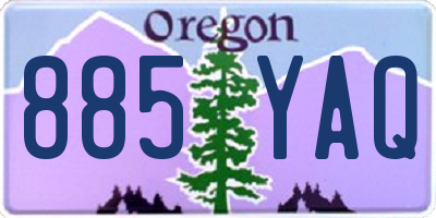 OR license plate 885YAQ
