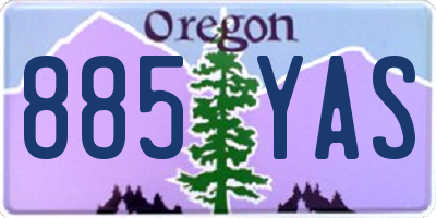 OR license plate 885YAS