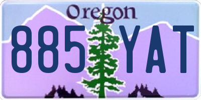OR license plate 885YAT