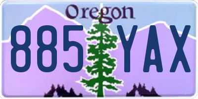 OR license plate 885YAX