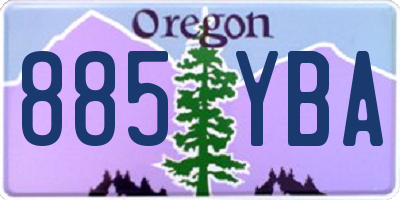 OR license plate 885YBA