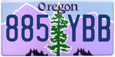 OR license plate 885YBB