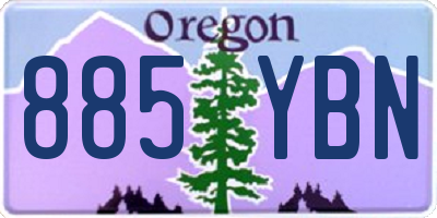 OR license plate 885YBN