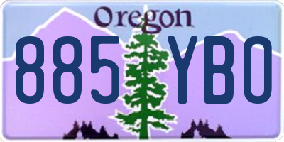OR license plate 885YBO