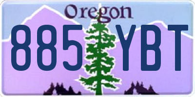 OR license plate 885YBT