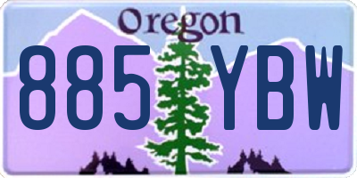 OR license plate 885YBW