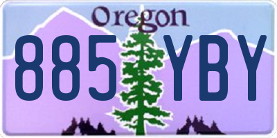 OR license plate 885YBY