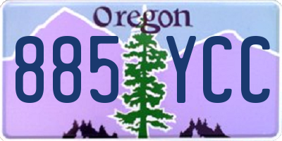 OR license plate 885YCC