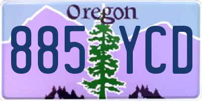 OR license plate 885YCD