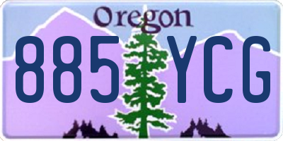OR license plate 885YCG