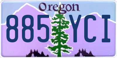 OR license plate 885YCI