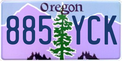 OR license plate 885YCK