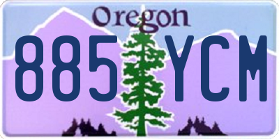 OR license plate 885YCM