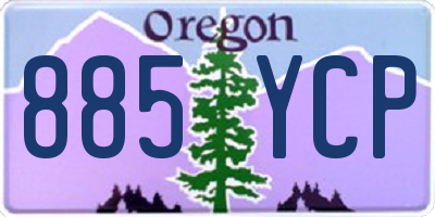 OR license plate 885YCP