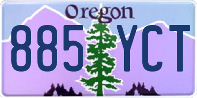 OR license plate 885YCT