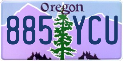 OR license plate 885YCU