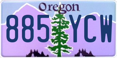 OR license plate 885YCW
