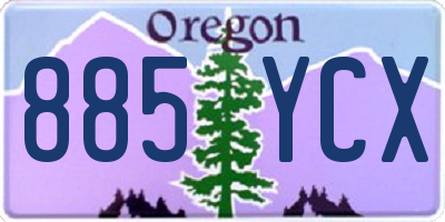 OR license plate 885YCX