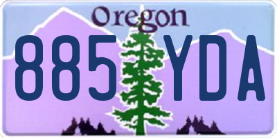 OR license plate 885YDA